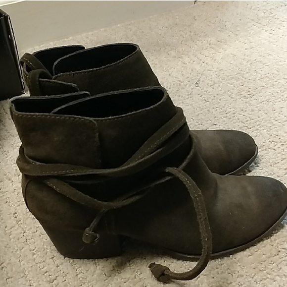 Dolce Vita Shoes - Olive green suede booties